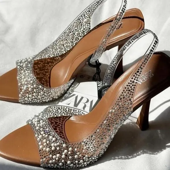 RARE!!! ZARA Embellished Slingbacks NWT LAST ONE!!!