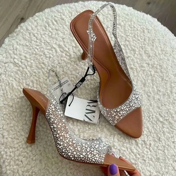 RARE!!! ZARA Embellished Slingbacks NWT LAST ONE!!!