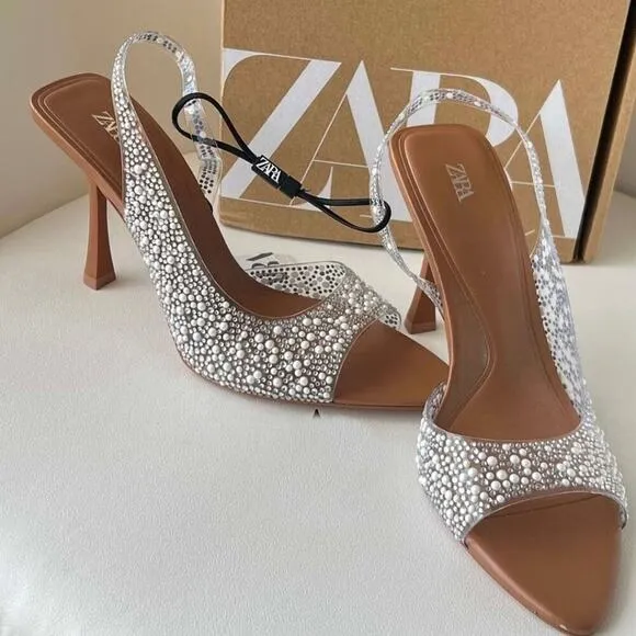 RARE!!! ZARA Embellished Slingbacks NWT LAST ONE!!!
