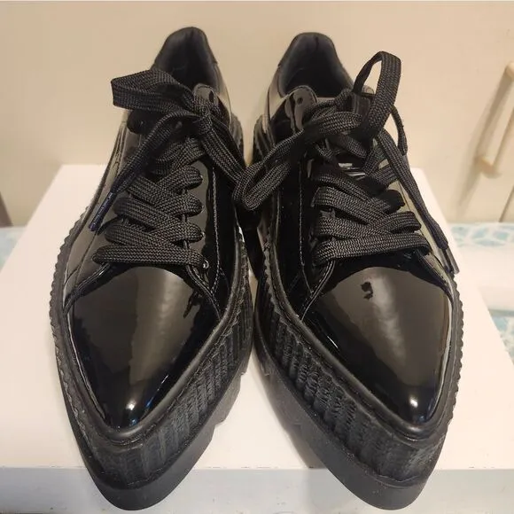 RARE Brand New Puma x Fenty Black Patent Leather Creepers Sneakers Sz.7 Ret $185