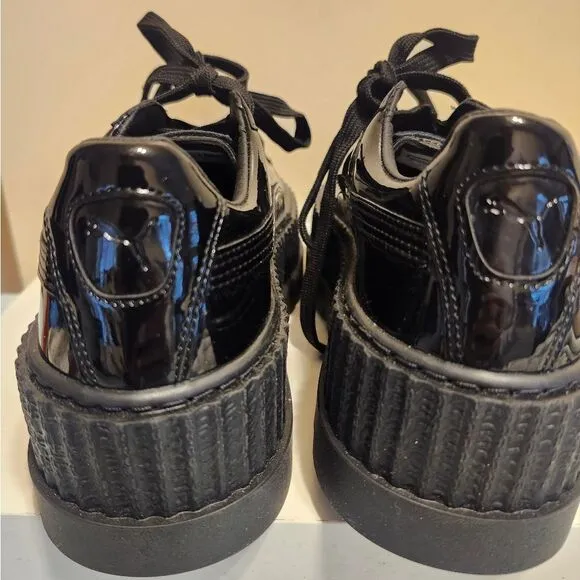 RARE Brand New Puma x Fenty Black Patent Leather Creepers Sneakers Sz.7 Ret $185