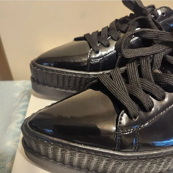 RARE Brand New Puma x Fenty Black Patent Leather Creepers Sneakers Sz.7 Ret $185