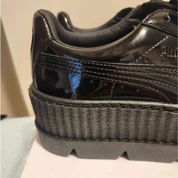 RARE Brand New Puma x Fenty Black Patent Leather Creepers Sneakers Sz.7 Ret $185
