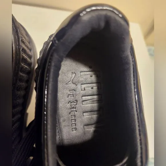 RARE Brand New Puma x Fenty Black Patent Leather Creepers Sneakers Sz.7 Ret $185