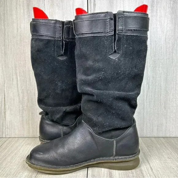 READ Dr. Martens Docs 11415 Tall Suede Leather Boots Shoes Women’s Size 8.5