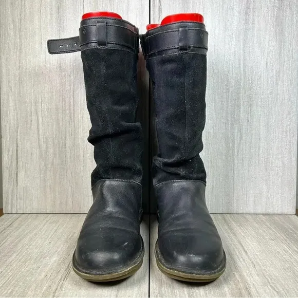 READ Dr. Martens Docs 11415 Tall Suede Leather Boots Shoes Women’s Size 8.5