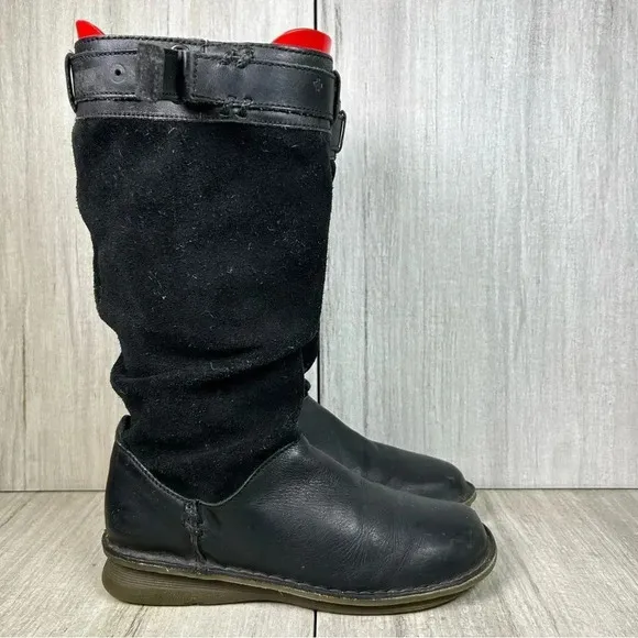 READ Dr. Martens Docs 11415 Tall Suede Leather Boots Shoes Women’s Size 8.5