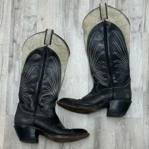 Real leather cowboy boots