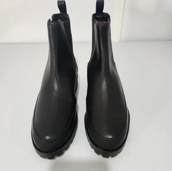 Rebecca Allen Black Leather Ankle Boots, Size 8.5, NWOT