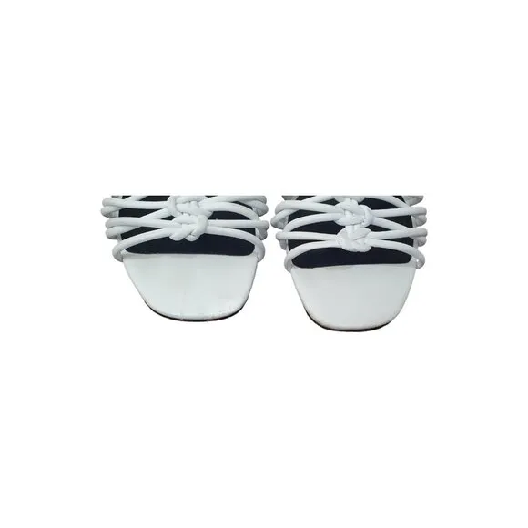 Rebecca Minkoff Slide Sandals Womens Size 8.5 White Maelynn Strappy