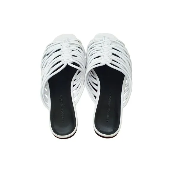 Rebecca Minkoff Slide Sandals Womens Size 8.5 White Maelynn Strappy