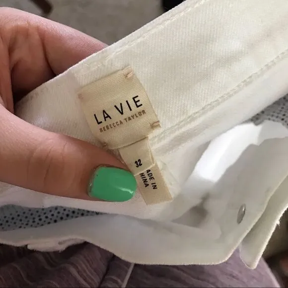 Rebecca Taylor La Vie Ines Kickboot Crop Jeans