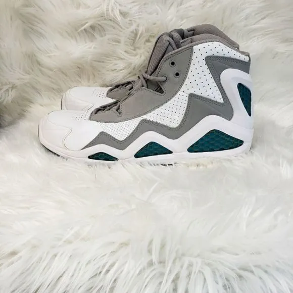 Rebook Sermon Basketball Sneakers Retro White/Gray/Blue Size 9.5