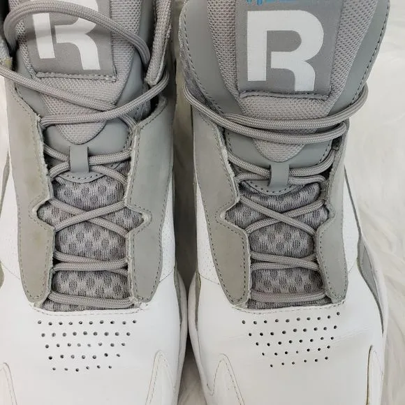 Rebook Sermon Basketball Sneakers Retro White/Gray/Blue Size 9.5