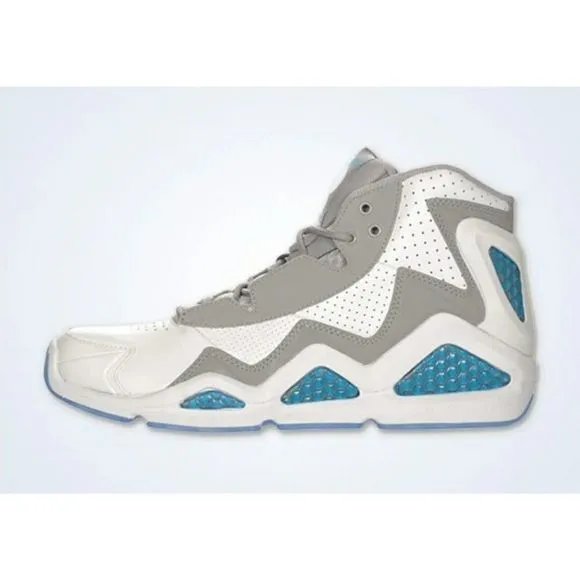 Rebook Sermon Basketball Sneakers Retro White/Gray/Blue Size 9.5
