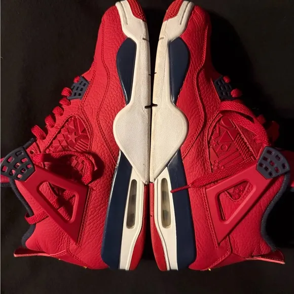 Red and Blue Athletic Sneakers
