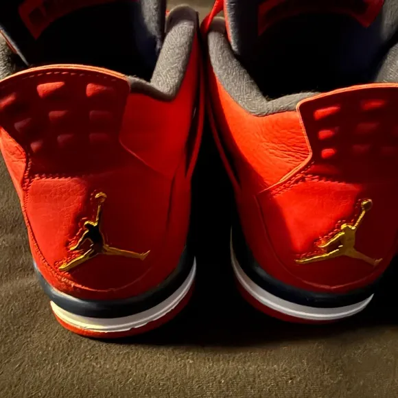 Red and Blue Athletic Sneakers