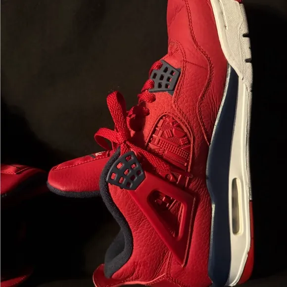 Red and Blue Athletic Sneakers