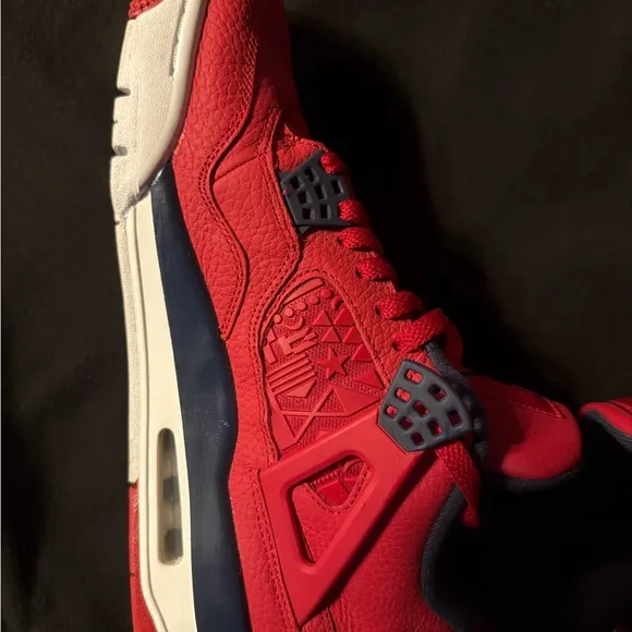 Red and Blue Athletic Sneakers