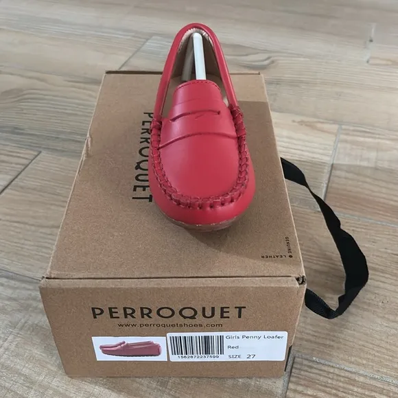 Red Penny Loafer Shoes