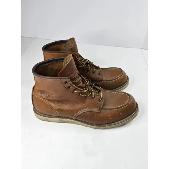 RED WING 875 HERITAGE 10875 CLASSIC MOC TOE 6&quot; BOOTS BROWN MENS SIZE 13 D