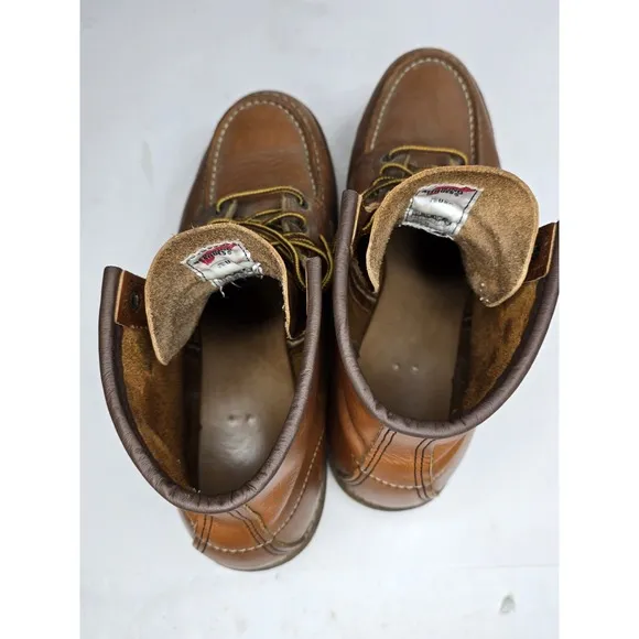 RED WING 875 HERITAGE 10875 CLASSIC MOC TOE 6&quot; BOOTS BROWN MENS SIZE 13 D