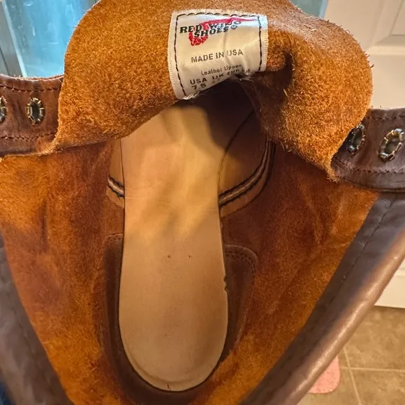 Red Wing Classic 1907 Moc Toe Boot Size 7.5 D Copper Rough and Tough