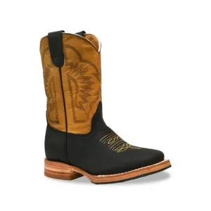 Redhawk Pathe Kid’s genuine leather Black and Tan Western Boots