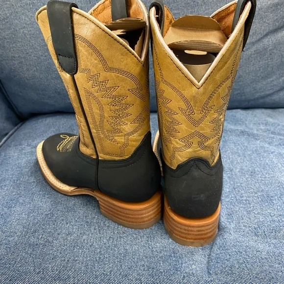 Redhawk Pathe Kid’s genuine leather Black and Tan Western Boots