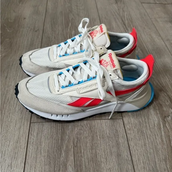 Reebok Classics Legacy Chalk Laser Retro Sneakers Men Size 7.5
