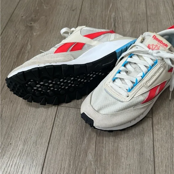Reebok Classics Legacy Chalk Laser Retro Sneakers Men Size 7.5
