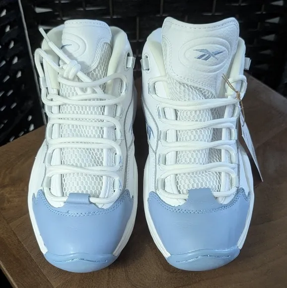 Reebok Question Mid “UNC Blue Toe” Size 7.5 Men’s – Allen Iverson Retro NEW