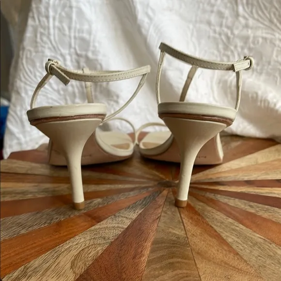 Reformation Ivory / cream Strappy Sandals with High Heel size 10