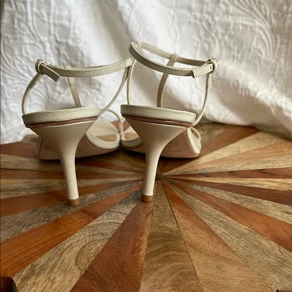 Reformation Ivory / cream Strappy Sandals with High Heel size 10