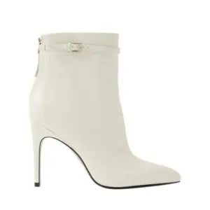 Reiss Ashton Leather White  Ankle Boots Sz 8  Eur 39 Uk 6 - Tried On Indoors