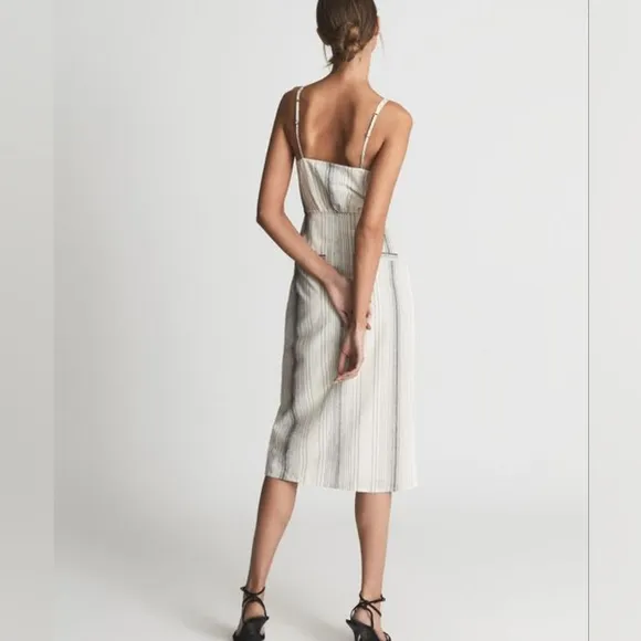 REISS | Kay Front Tie Midi Dress