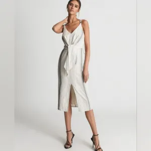 REISS | Kay Front Tie Midi Dress