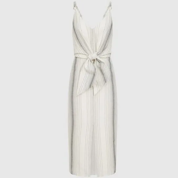 REISS | Kay Front Tie Midi Dress