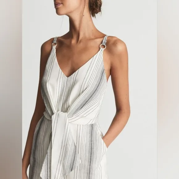 REISS | Kay Front Tie Midi Dress