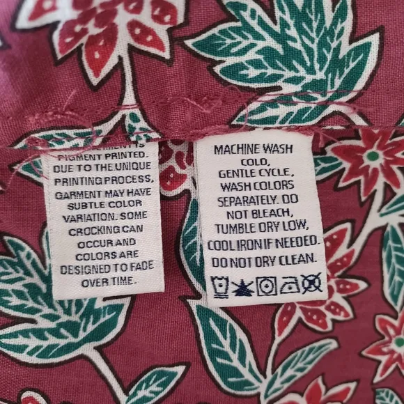 Reyn Spooner Vintage Hawaiian Shirtdress Burgundy NWOT