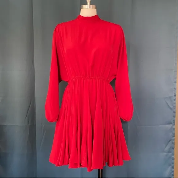 Rhode Caroline Godet Crepe Mini Dress