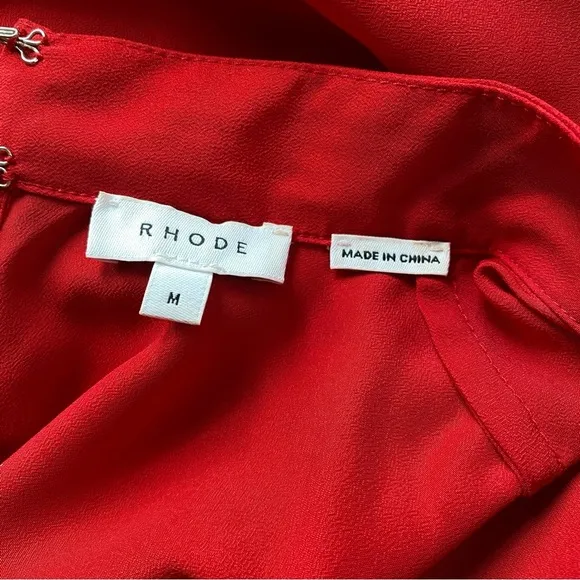 Rhode Caroline Godet Crepe Mini Dress