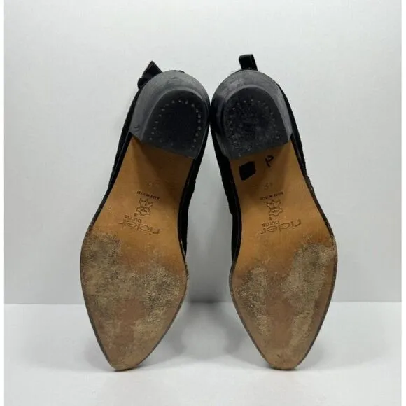 Rider Burns Chelsea Boots Women's Black Suede Biker Size 42 EU / 11 US