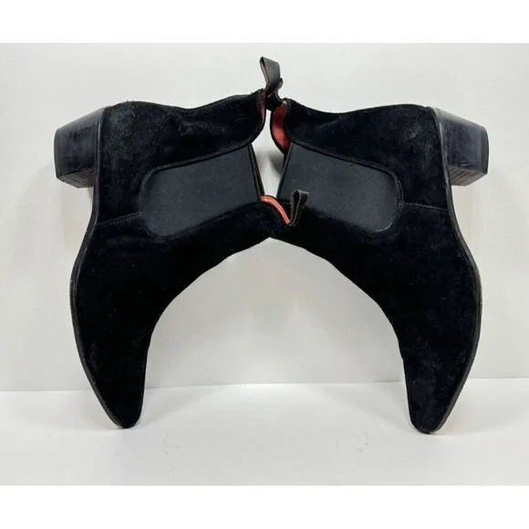 Rider Burns Chelsea Boots Women's Black Suede Biker Size 42 EU / 11 US