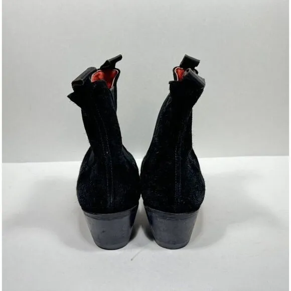 Rider Burns Chelsea Boots Women's Black Suede Biker Size 42 EU / 11 US
