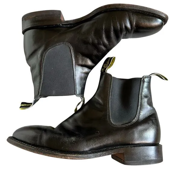 RM WILLIAMS R.M. Williams Black Leather Chelsea Boots Men's Size 7 G / 8 US