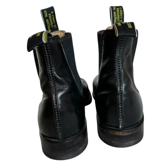 RM WILLIAMS R.M. Williams Black Leather Chelsea Boots Men's Size 7 G / 8 US