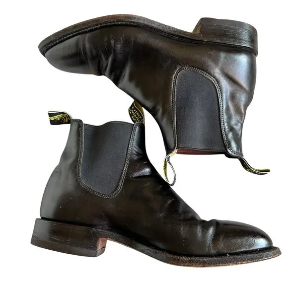 RM WILLIAMS R.M. Williams Black Leather Chelsea Boots Men's Size 7 G / 8 US