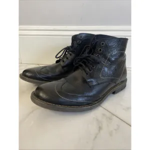 ROAN By Bed Stu Men’s Size 9 Black Leather Wing Tip Ankle Boots Excellent Shape