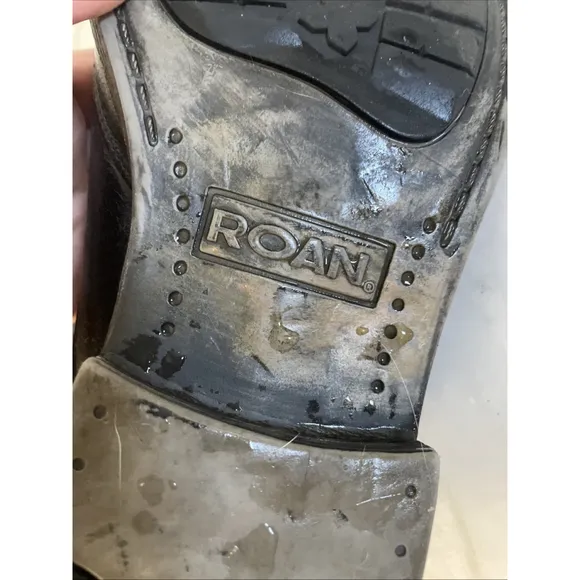 ROAN By Bed Stu Men’s Size 9 Black Leather Wing Tip Ankle Boots Excellent Shape